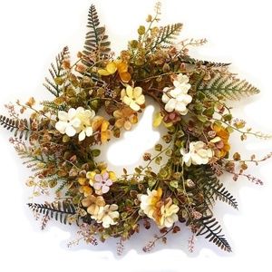 Floral Fall Harvest Fern 14” Wreath